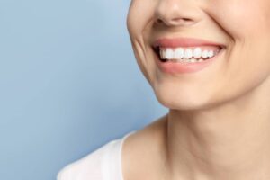 A close-up shot of a woman's smile after professional teeth whitening in Phoenix